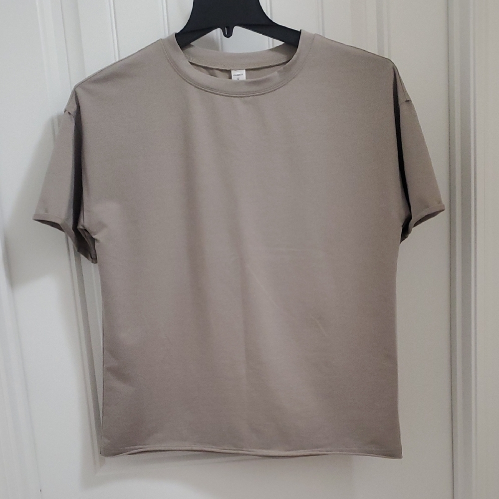 ELGOGY Oversized Tan T-Shirt Size S NWOT!